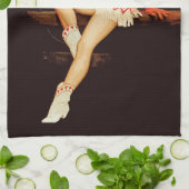 Cowgirl Pin-Up Theedoek (Gevouwen)