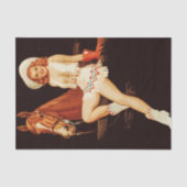Cowgirl Pin-Up Tissuepapier (Voorkant)