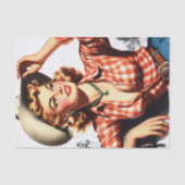 Cowgirl Pin Up Tissuepapier (Voorkant)
