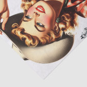 Cowgirl Pin Up Tissuepapier (Detail)