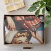 Cowgirl Pin Up Tissuepapier (Geschenk)