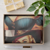  Cowgirl Pin-up Tissuepapier (Geschenk)