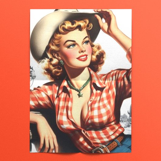 Cowgirl Pin Up Tissuepapier