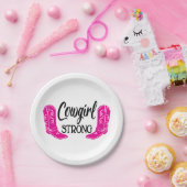 Cowgirl Pink Cowboy Boots Westerne country party Papieren Bordje (Feest)