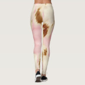 Cowgirl Pink Cream Brown Cowhide Leggings (Achterkant)