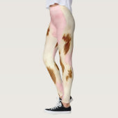 Cowgirl Pink Cream Brown Cowhide Leggings (Links)