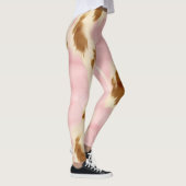 Cowgirl Pink Cream Brown Cowhide Leggings (Rechts)