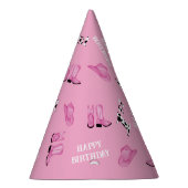 Cowgirl Pink Happy Birthday Feesthoedjes (Rechts)