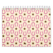 Cowgirl Pink Horseshoe Sheriff Star Country Texas Kalender (Hoes)