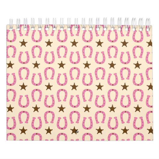 Cowgirl Pink Horseshoe Sheriff Star Country Texas Kalender (Hoes)