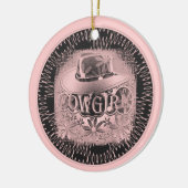 Cowgirl Pink Keramisch Ornament (Links)