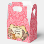 Cowgirl pink paisley western cadeau bedankdoosjes (Geopend)