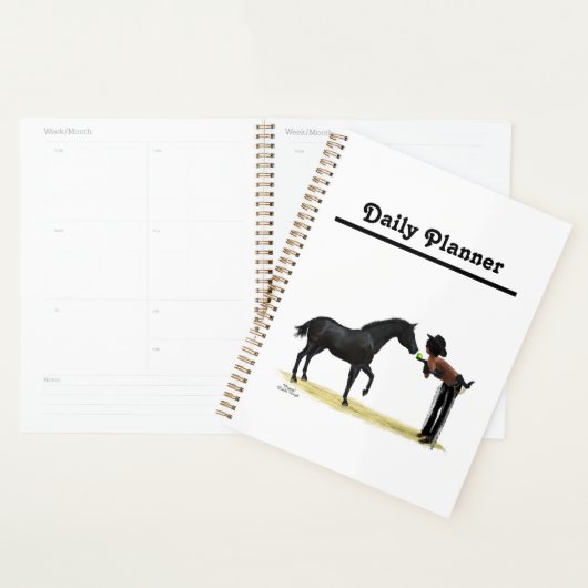 Cowgirl Pinup Met Paard Dagelijkse Planner (Display)