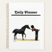 Cowgirl Pinup Met Paard Dagelijkse Planner (Voorkant)