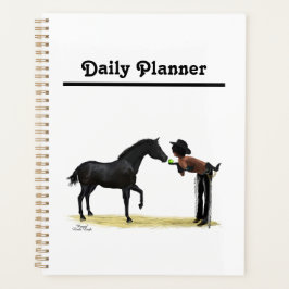 Cowgirl Pinup Met Paard Dagelijkse Planner