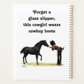 Cowgirl Pinup Met Paard Dagelijkse Planner (Achterkant)