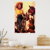  Cowgirl Poster (Keuken)