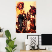  Cowgirl Poster (Thuiskantoor)