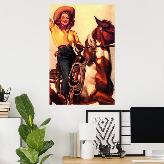  Cowgirl Poster (Thuiskantoor)