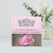 Cowgirl Princess Baby shower Kaart (Staand voorkant)