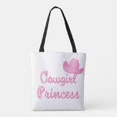 Cowgirl Princess met roze Cowboy Pet Canvas tas (Achterkant)