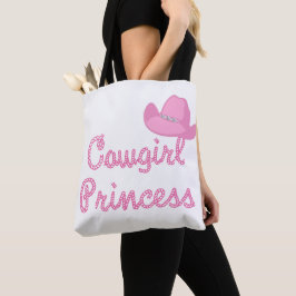 Cowgirl Princess met roze Cowboy Pet Canvas tas