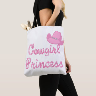Cowgirl Princess met roze Cowboy Pet Canvas tas