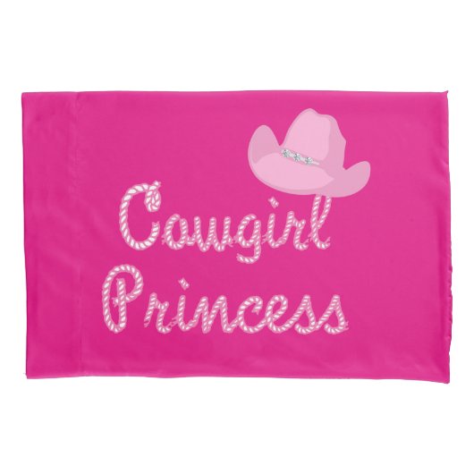Cowgirl Princess met roze Pet Hoesje Kussensloop (Voorkant)