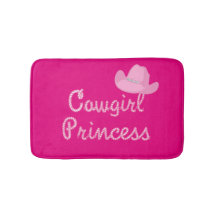 Cowgirl Princess Pink Pet Bath Mat