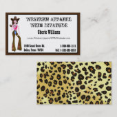 "Cowgirl" Princess Visitekaartje (Voorkant / Achterkant)