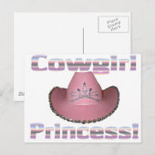 Cowgirl prinses briefkaart (Voorkant / Achterkant)