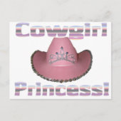 Cowgirl prinses briefkaart (Voorkant)