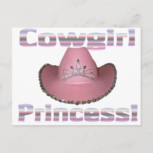 Cowgirl prinses briefkaart (Voorkant)