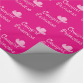 Cowgirl prinses met roze Pet Cadeaupapier (Hoek)
