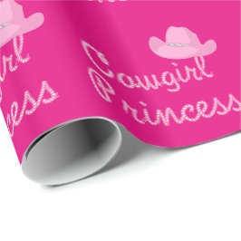 Cowgirl prinses met roze Pet Cadeaupapier
