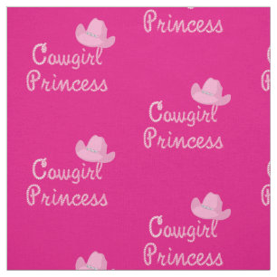 Cowgirl prinses met roze Pet Stof