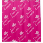 Cowgirl prinses Rope met roze Pet Douchegordijn (Voorkant)