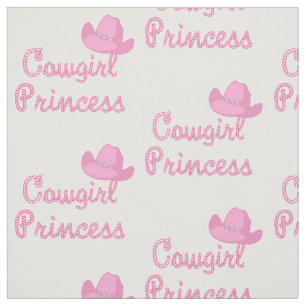 Cowgirl Prinses Rope-tekst met roze Pet verbinding Stof