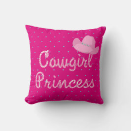 Cowgirl Prinses Touw Tekst Met Roze Cowgirl Pet Kussen