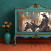 Cowgirl Profiel Decoupage Tissuepapier