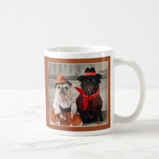 Cowgirl Pug en Cowboy Pug Mok van Pugs en Kisses