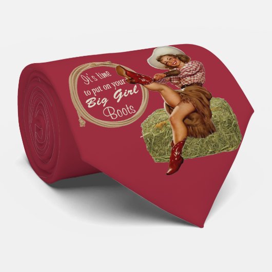 Cowgirl Put On Your Big Boots Stropdas (Opgerold)