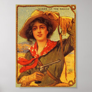 Cowgirl "Queen of the Ranch"-affiche Poster