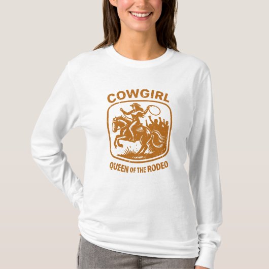 Cowgirl — Queen of the Rodeo T-shirt (Voorkant)