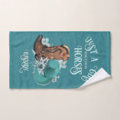 Cowgirl quote turquoise lederen cowboylaarzen pet handdoek (Handdoek)