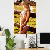 Cowgirl Ranch Poster (Thuiskantoor)