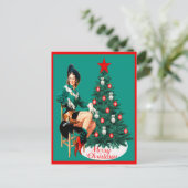  Cowgirl Red Boots W/Boom-pc Briefkaart (Staand voorkant)