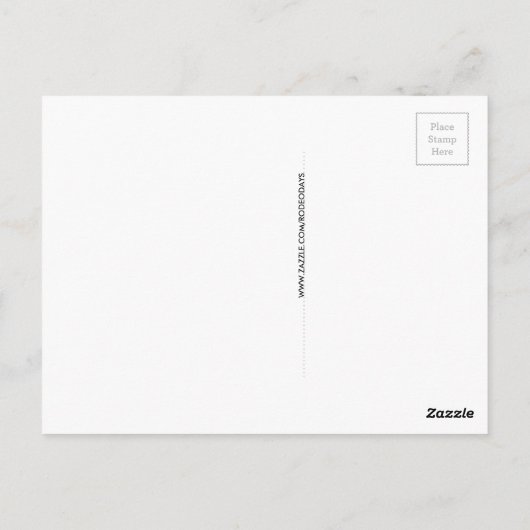  Cowgirl Red Boots W/Boom-pc Briefkaart (Achterkant)