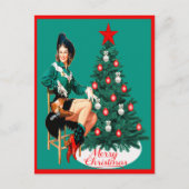  Cowgirl Red Boots W/Boom-pc Briefkaart (Voorkant)