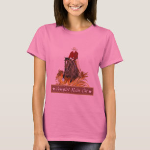 Cowgirl Rein on Dames Longsleeve T-Shirt